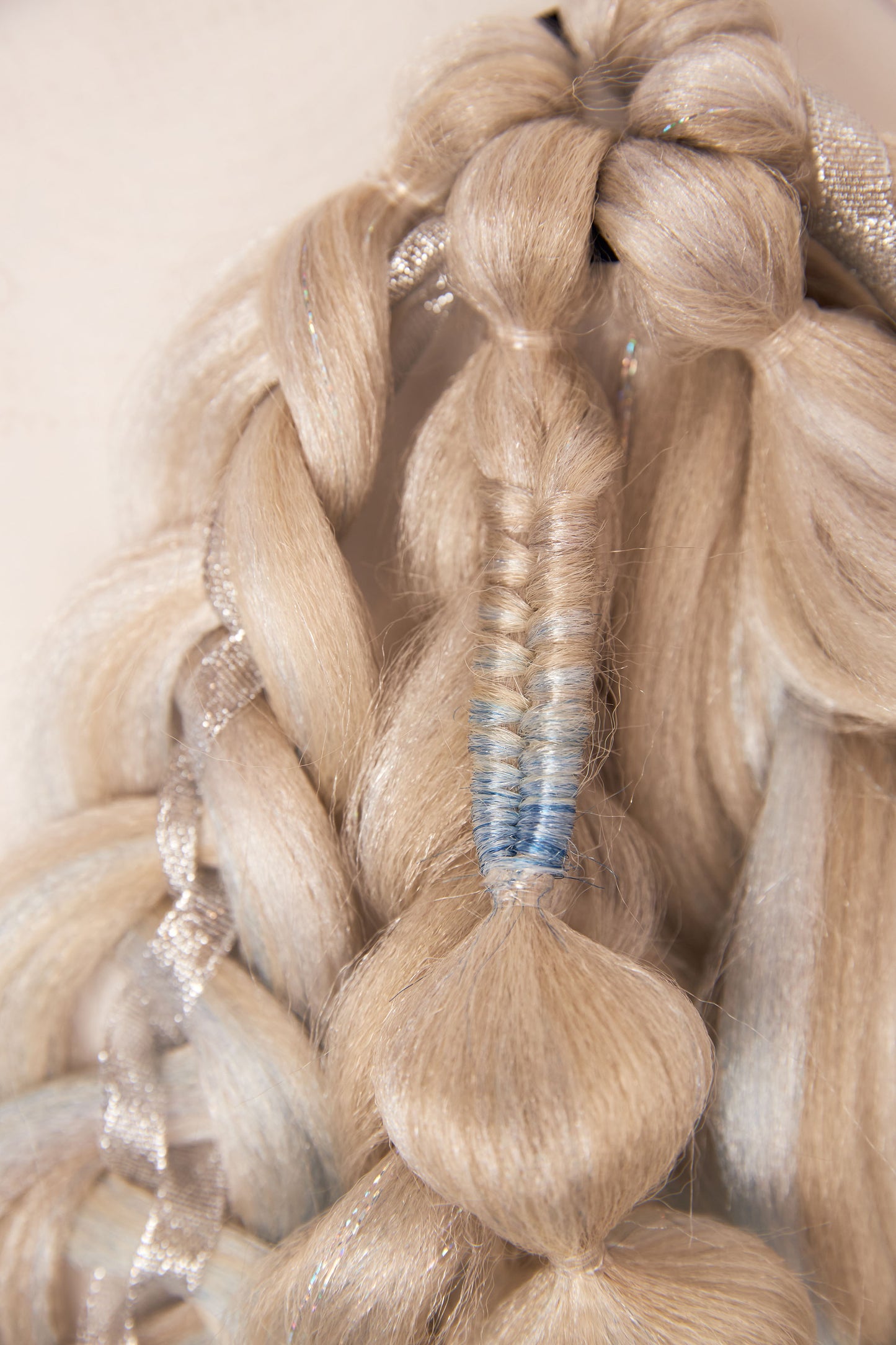 Elsa: One Platinum, Silver, and Light Blue Rave Braid Bundle