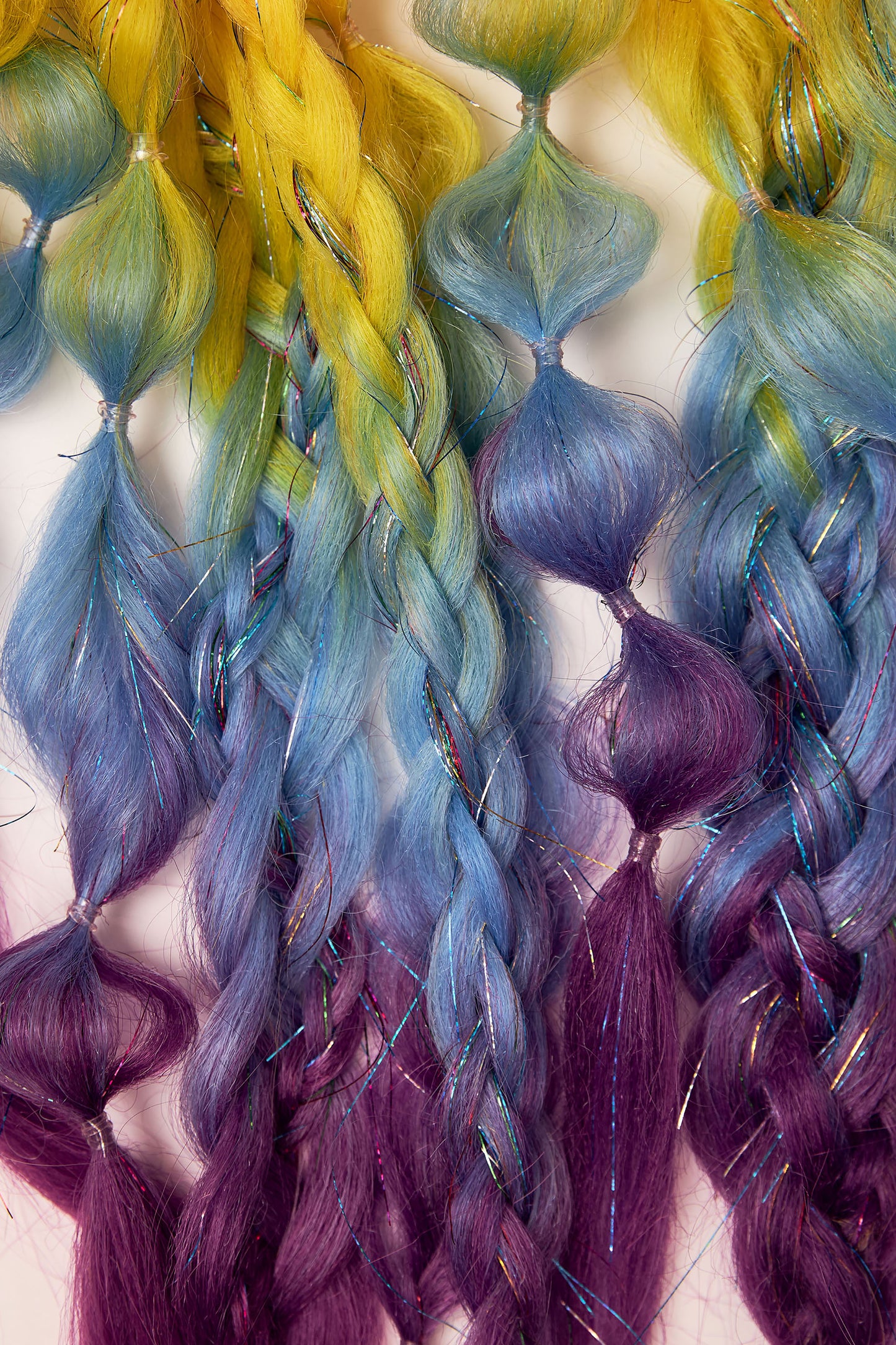 Rae: Two Rainbow Floral Rave Braid Bundles